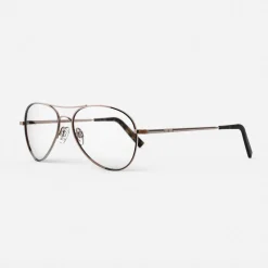 Women Randolph Engineering Amelia - 22k Chocolate Gold & Clear - Prescription Eyewear