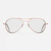 Women Randolph Engineering Amelia - 22k Rose Gold & Clear - Prescription Eyewear