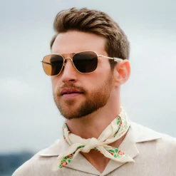 Randolph Engineering Aviator - 23k Gold & American Tan - Prescription Sunglasses