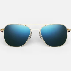 Randolph Engineering Aviator - 23k Gold & Cobalt - Prescription Sunglasses
