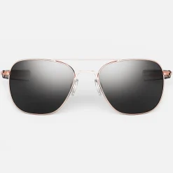 Randolph Engineering Aviator - 22k Rose Gold & American Gray - Prescription Sunglasses