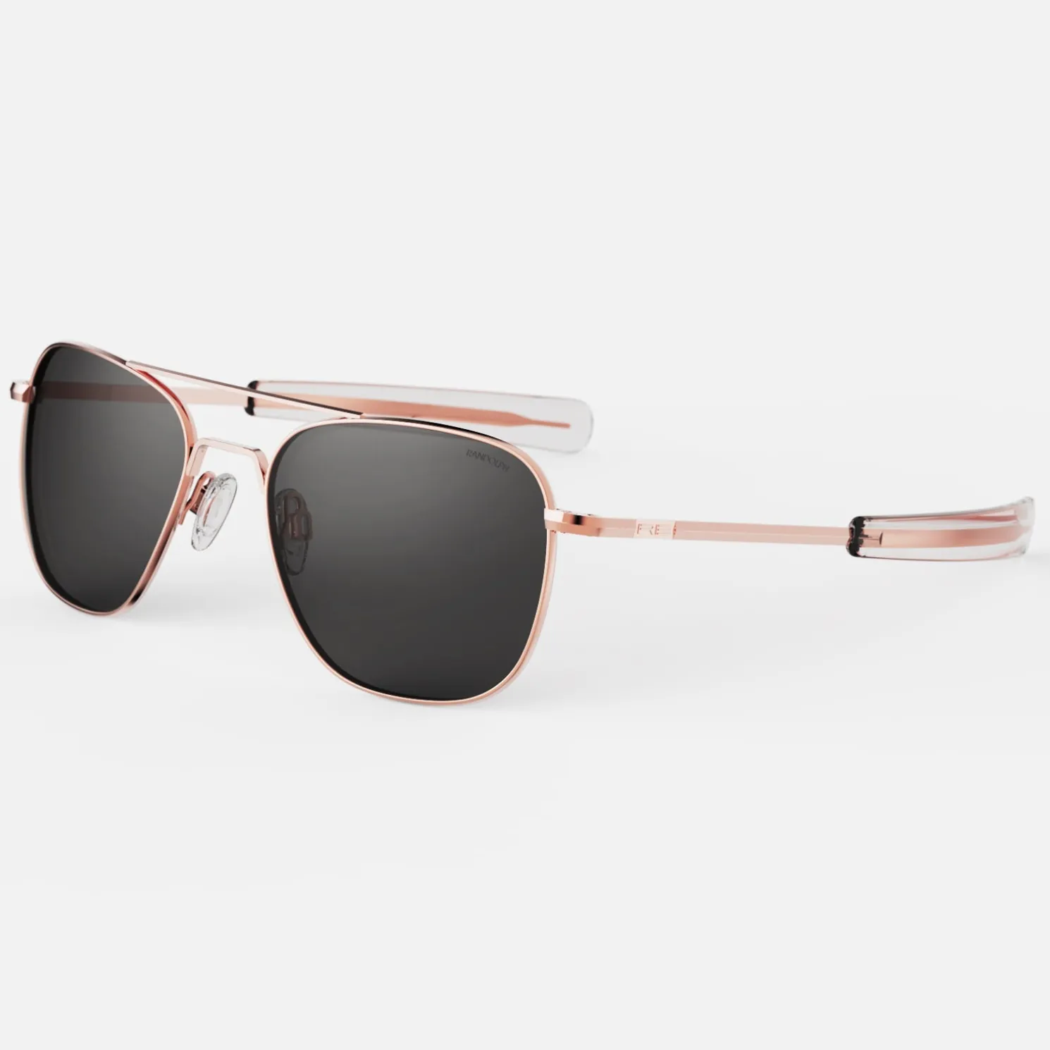 Randolph Engineering Aviator - 22k Rose Gold & American Gray - Prescription Sunglasses