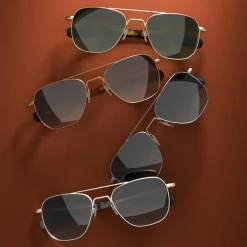 Women Randolph Engineering Aviator - 22k Satin Chocolate Gold & Cape Sand