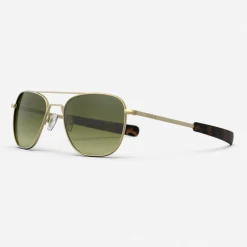 Women Randolph Engineering Aviator - 23k Satin Gold & Evergreen