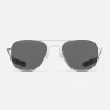 Randolph Engineering Aviator - 23k White Gold & American Gray with Jetway Temples - Prescription Sunglasses