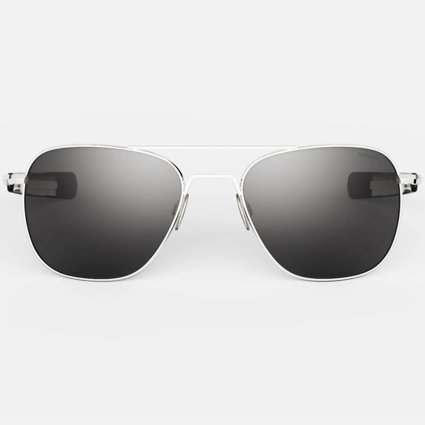 Randolph Engineering Aviator - 23k White Gold & American Gray - Prescription Sunglasses