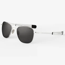 Randolph Engineering Aviator - 23k White Gold & American Gray - Prescription Sunglasses