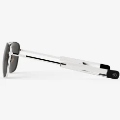 Randolph Engineering Aviator - 23k White Gold & American Gray - Prescription Sunglasses