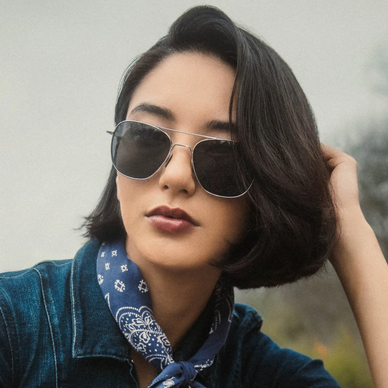 Women Randolph Engineering Aviator - 23k White Gold & American Gray