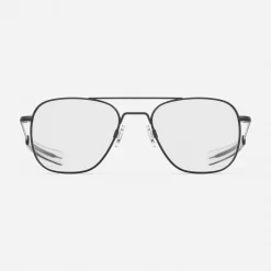 Women Randolph Engineering Aviator - Matte Black & Clear - Prescription Eyewear