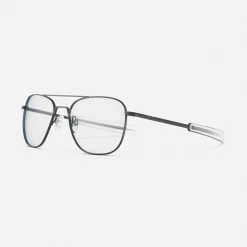 Women Randolph Engineering Aviator - Matte Black & Clear - Prescription Eyewear