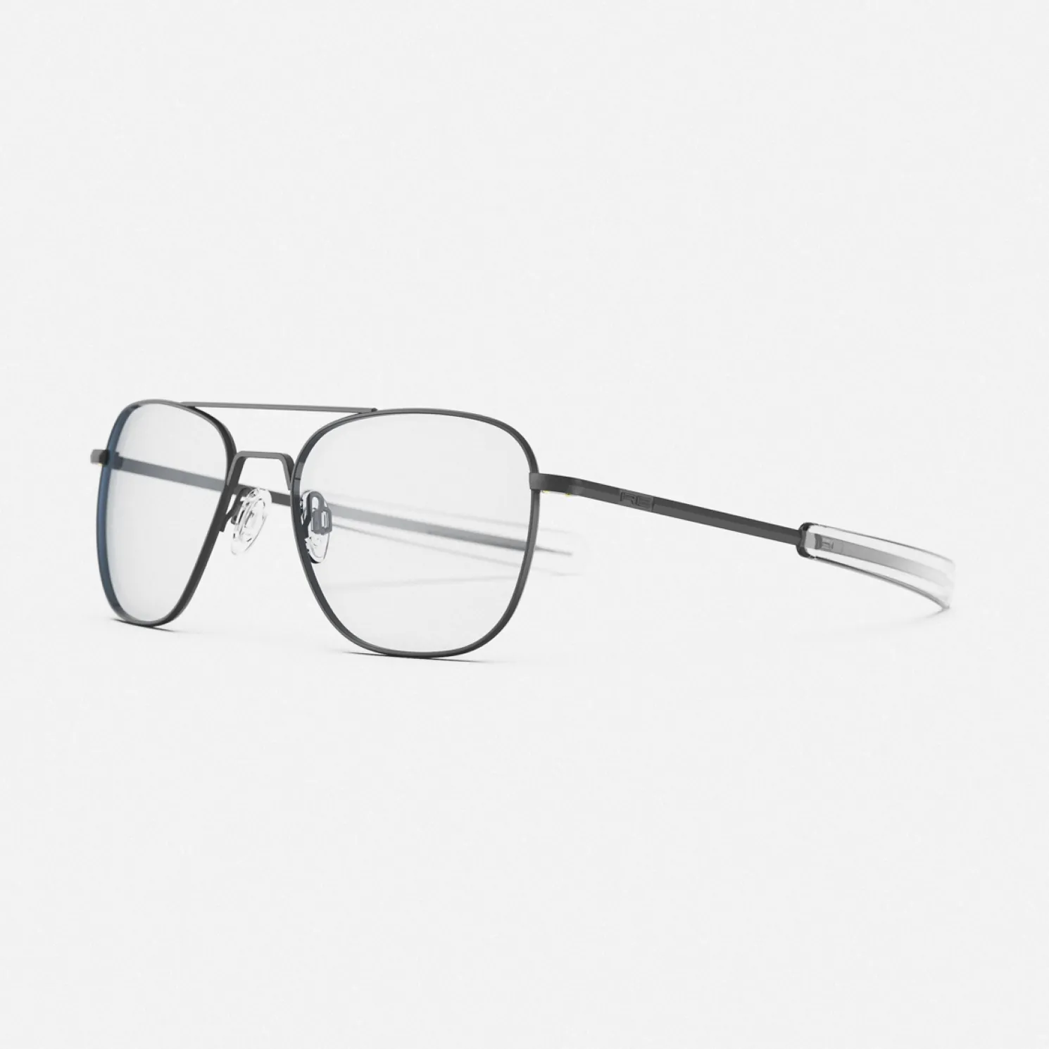 Women Randolph Engineering Aviator - Matte Black & Clear - Prescription Eyewear