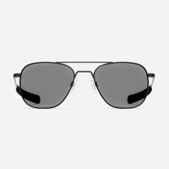 Women Randolph Engineering Aviator - Matte Black & Clear - Prescription Eyewear