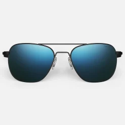 Randolph Engineering Aviator - Matte Black & Cobalt - Prescription Sunglasses