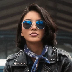 Women Randolph Engineering Aviator - Matte Chrome & Atlantic Blue