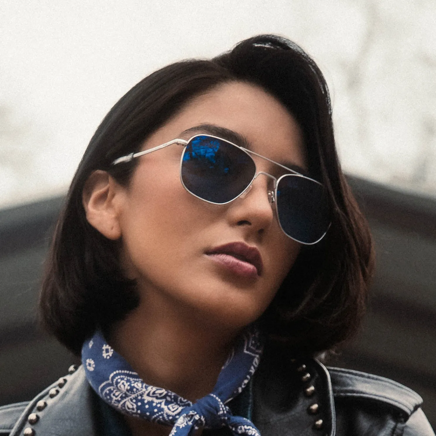 Women Randolph Engineering Aviator - Matte Chrome & Atlantic Blue