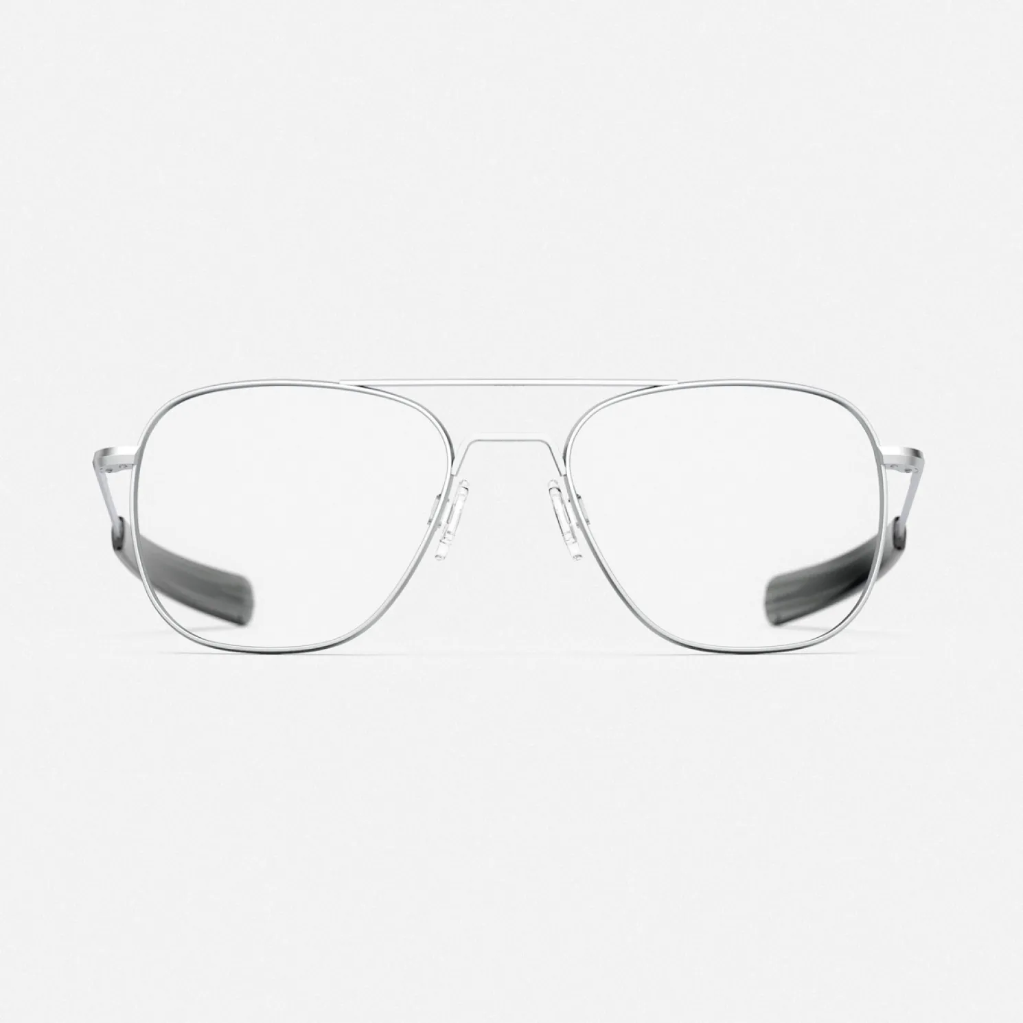 Women Randolph Engineering Aviator - Matte Chrome & Clear - Prescription Eyewear