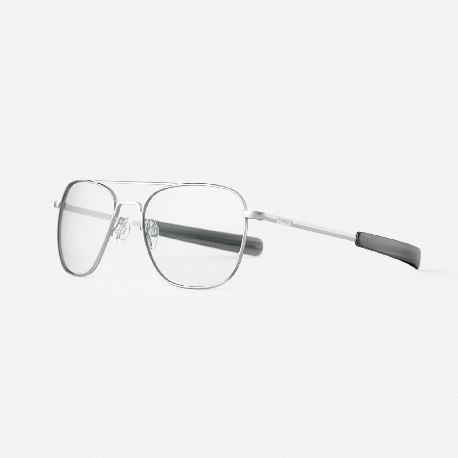 Women Randolph Engineering Aviator - Matte Chrome & Clear - Prescription Eyewear