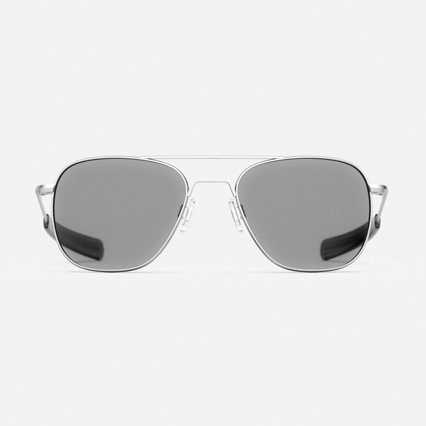 Women Randolph Engineering Aviator - Matte Chrome & Clear - Prescription Eyewear