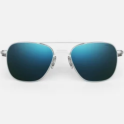 Randolph Engineering Aviator - Matte Chrome & Cobalt - Prescription Sunglasses