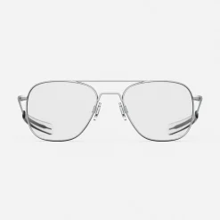 Women Randolph Engineering Aviator - Military Special Edition - Matte Chrome & Clear - Prescription Eyewear