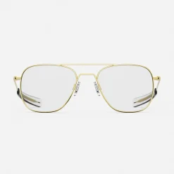 Women Randolph Engineering Aviator - Military Special Edition - 23k Gold & Clear - Prescription Eyewear