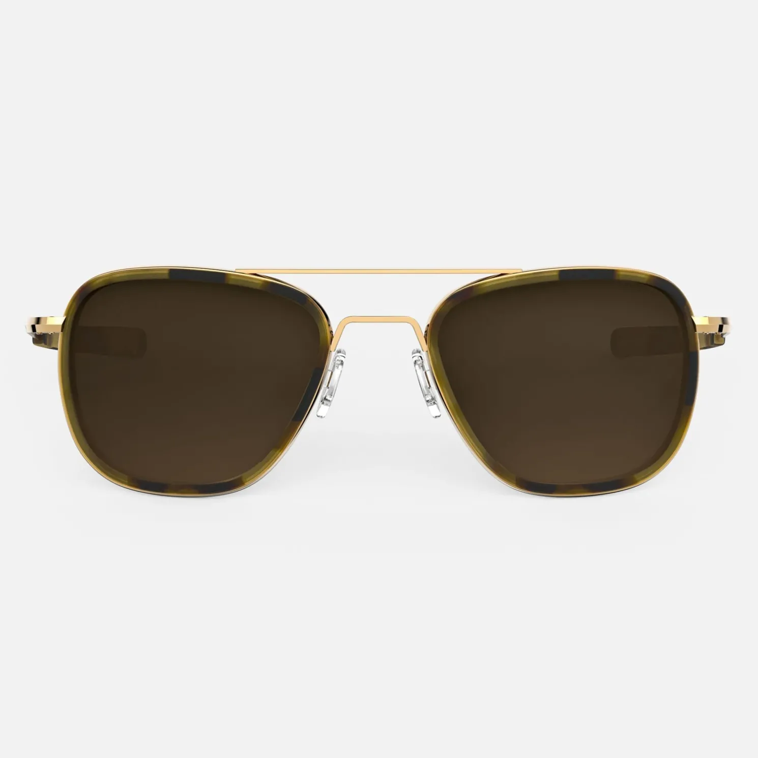 Women Randolph Engineering Aviator Fusion - 23k Gold & Dark Caramel Tortoise Inlay & Cape Sand