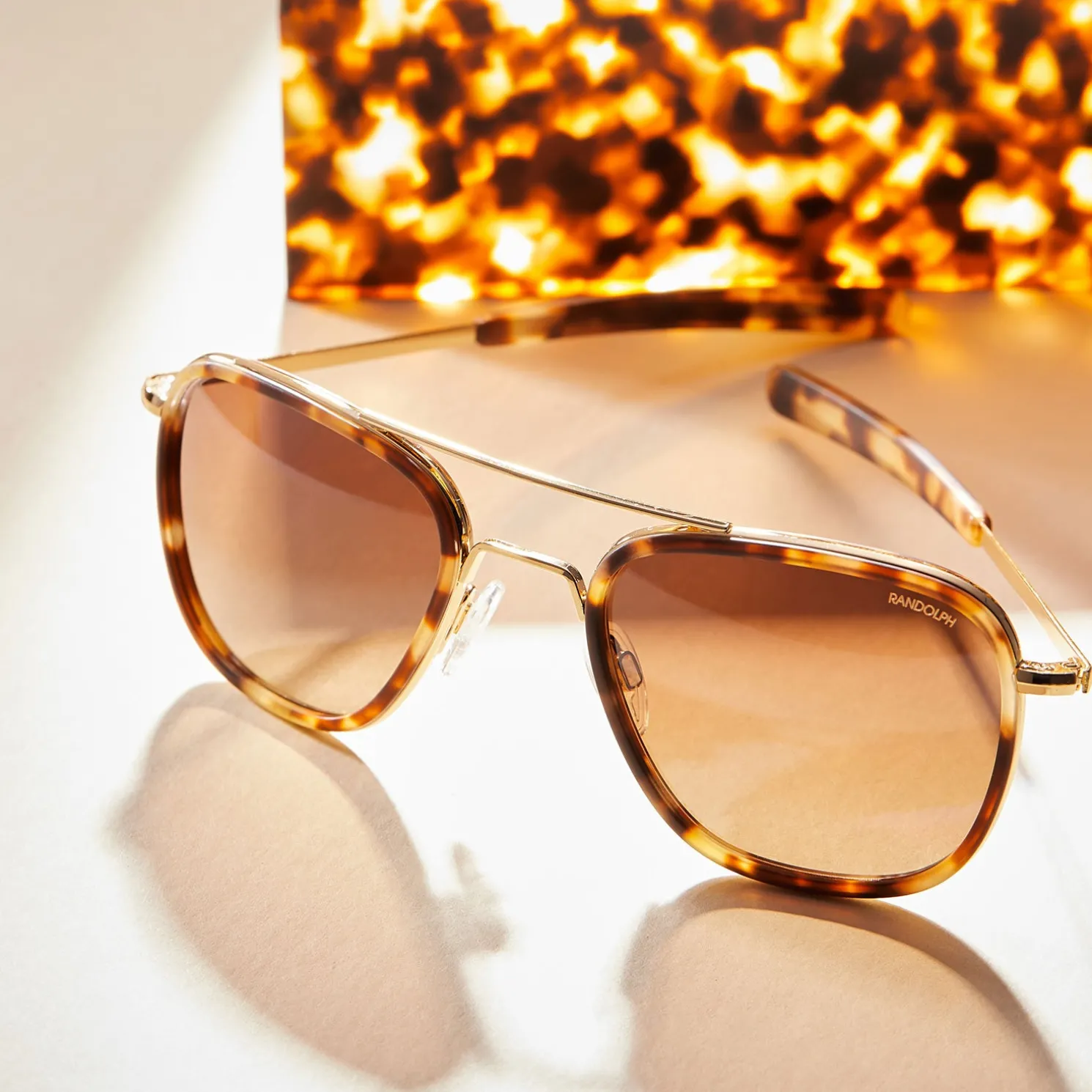 Women Randolph Engineering Aviator Fusion - 22k Rose Gold & Rose Tortoise Inlay & Rose Gold