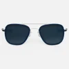 Women Randolph Engineering Aviator Fusion - Matte Chrome & Blue Sapphire Inlay & Slate