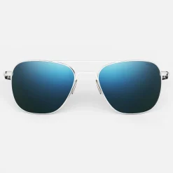 Randolph Engineering Aviator 23k White Gold & Cobalt - Prescription Sunglasses