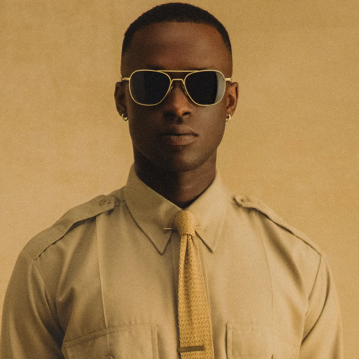 Randolph Engineering Class A Aviator - Desert Sand & American Gray - Prescription Sunglasses