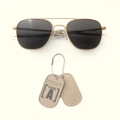 Randolph Engineering Class A Aviator - Desert Sand & American Gray - Prescription Sunglasses