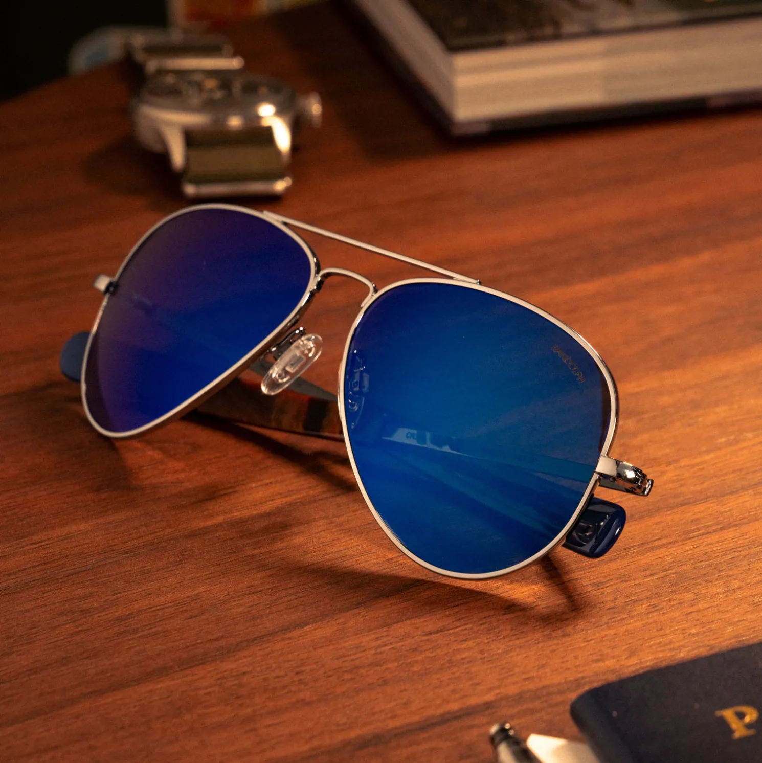 Randolph Engineering Concorde - Gunmetal & Atlantic Blue - Prescription Sunglasses