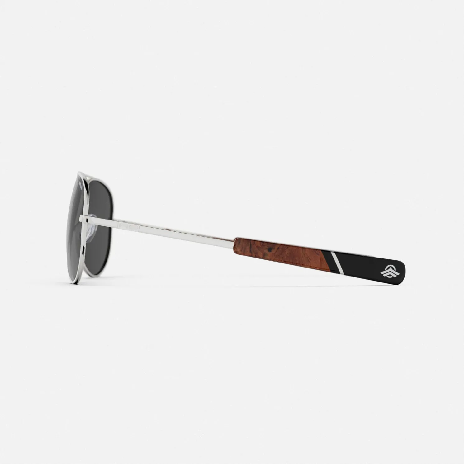 Randolph Engineering Concorde - 23k White Gold & American Gray - Prescription Sunglasses