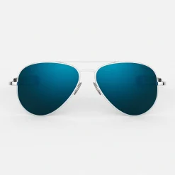 Randolph Engineering Concorde - 23k White Gold & Cobalt - Prescription Sunglasses