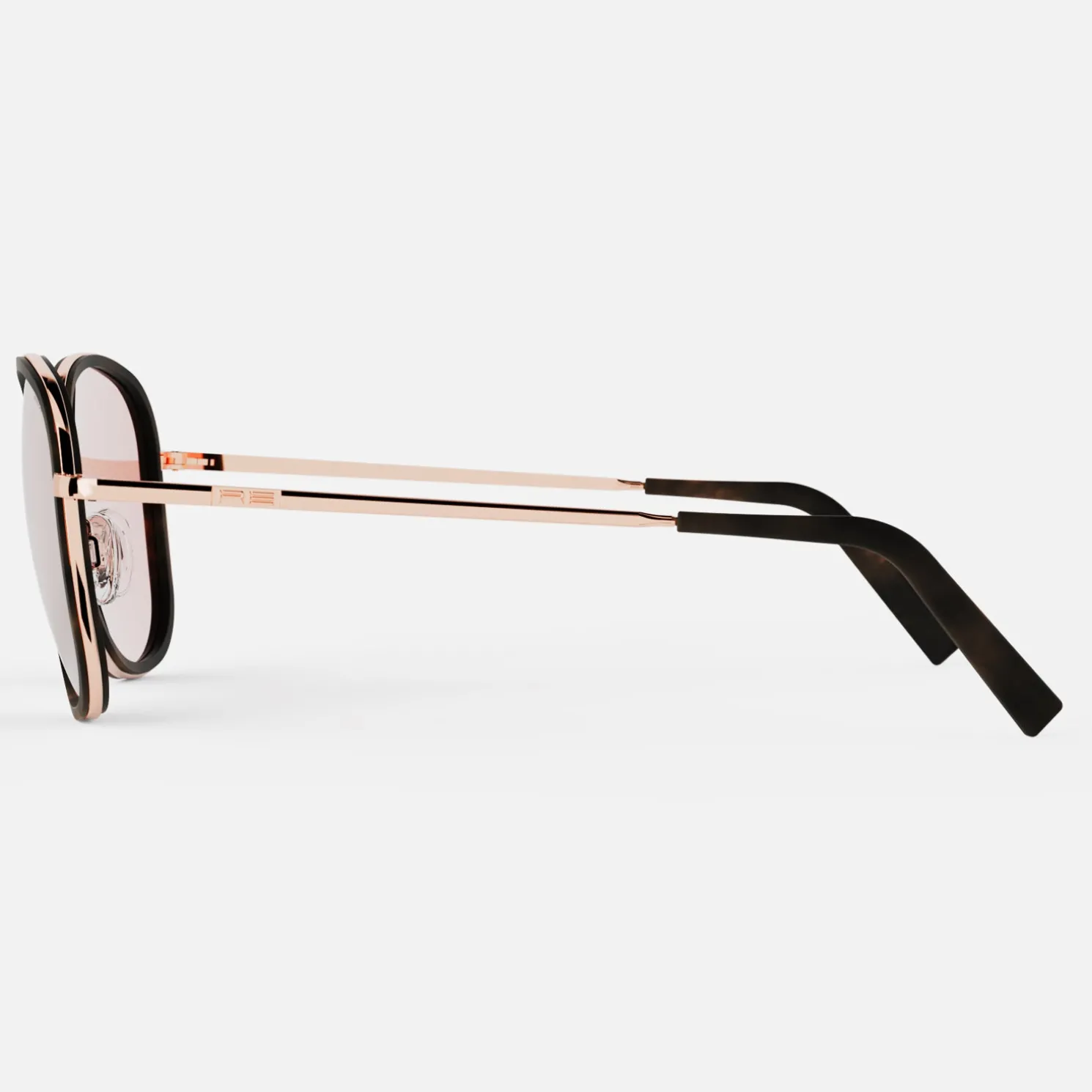 Women Randolph Engineering Elinor Fusion - 22k Rose Gold & Dark Chocolate Tortoise Inlay & Rose Gold